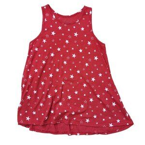 Sonoma Women's Sleeveless Top Size S Red Shirt White Stars Cotton Polyester